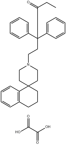 6-(3,4-dihydro-1'H,2H-spiro[naphthalene-1,4'-piperidin]-1'-yl)-4,4-diphenylhexan-3-one Structure