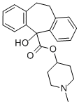 1-Methyl-4-piperidyl 5-hydroxy-10,11-dihydro-5H-dibenzo(a,d)cyclohepte ne-5-carboxylate 구조식 이미지