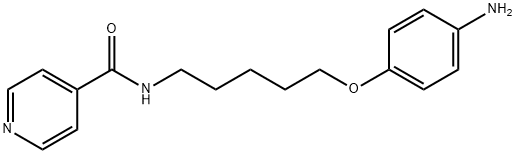 N-[5-(4-아미노페녹시)펜틸]피리딘-4-카르복스아미드 구조식 이미지
