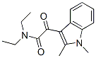 2-(1,2-디메틸인돌-3-일)-N,N-디에틸-2-옥소-아세트아미드 구조식 이미지