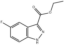에틸5-플루오로-1H-인다졸-3-카르복실레이트 구조식 이미지