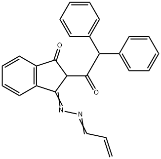 2-Diphenylacetyl-3-(2-propenylidene-hydrazono)indan-1-one,  2-Diphenylacetyl-indan-1,3-dione-1-(2-propenylidene)hydrazone Structure
