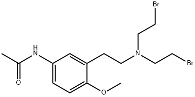 N-[3-[2-(bis(2-bromoethyl)amino)ethyl]-4-methoxy-phenyl]acetamide Structure