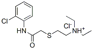 2-[(2-chlorophenyl)carbamoylmethylsulfanyl]ethyl-diethyl-azanium chlor ide Structure