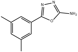 5-(3,5-dimethylphenyl)-1,3,4-oxadiazol-2-amine 구조식 이미지