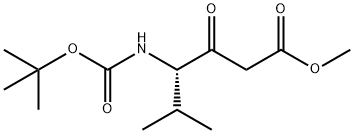 (S)-4-(BOC-AMINO)-5-METHYL-3-OXO-HEXANOIC ACID METHYL ESTER Structure