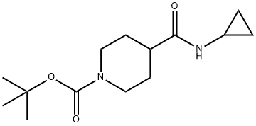 tert-부틸4-(사이클로프로필카바모일)피페리딘-1-카복실레이트 구조식 이미지