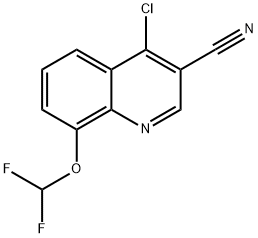 4-chloro-8-(difluoromethoxy)quinoline-3-carbonitrile 구조식 이미지