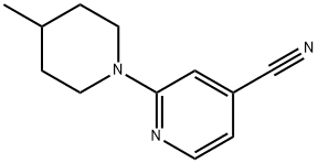 2-(4-methylpiperidin-1-yl)isonicotinonitrile Structure