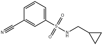 3-cyano-N-(cyclopropylmethyl)benzenesulfonamide Structure