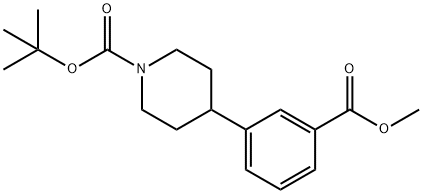 tert-butyl 4-(3-(methoxycarbonyl)phenyl)piperidine-1-carboxylate Structure