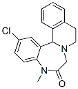 (+)-2-Chloro-5,9,10,14b-tetrahydro-5-methylisoquino[2,1-d][1,4]benzodiazepin-6(7H)-one 구조식 이미지