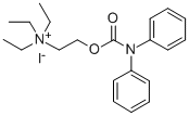 AMMONIUM, (2-HYDROXYETHYL)TRIETHYL-, IODIDE, DIPHENYLCARBAMATE Structure