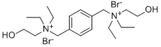 AMMONIUM, (p-PHENYLENEDIMETHYLENE)BIS(DIETHYL(2-HYDROXYETHYL)-, DIBROM IDE Structure