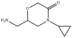 6-아미노메틸-4-사이클로프로필-모르폴린-3-온 구조식 이미지