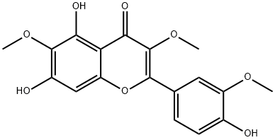 3,3',6-Trimethoxy-4',5,7-trihydroxyflavone 구조식 이미지