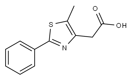 2-(5-METHYL-2-PHENYLTHIAZOLE-4-YL)ACETIC ACID 구조식 이미지