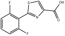 2-(2,6-디플루오로페닐)-1,3-티아졸-4-카르복실산 구조식 이미지