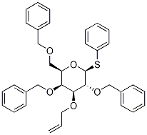 Phenyl 3-O-Allyl-2,4,6-tri-O-benzyl-1-thio-beta-D-galactopyranoside Structure