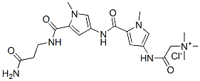 [5-[[5-(2-carbamoylethylcarbamoyl)-1-methyl-pyrrol-3-yl]carbamoyl]-1-m ethyl-pyrrol-3-yl]carbamoylmethyl-trimethyl-azanium chloride Structure