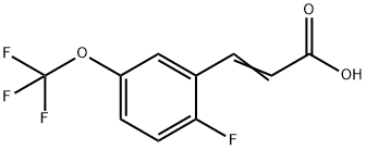2-FLUORO-5-(TRIFLUOROMETHOXY)CINNAMIC ACID 구조식 이미지
