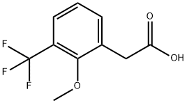 2-METHOXY-3-(TRIFLUOROMETHYL)PHENYLACETIC ACID 구조식 이미지