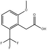 2-METHOXY-6-(TRIFLUOROMETHYL)PHENYLACETIC ACID 구조식 이미지