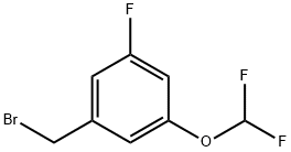 5-(Difluoromethoxy)-3-fluorobenzylbromide Structure