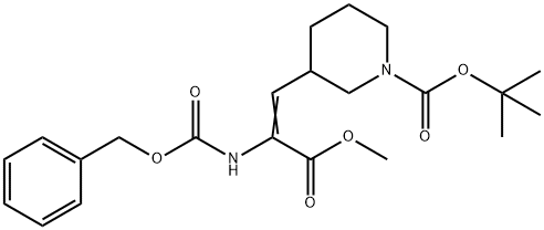 1-BOC-3-(2-CBZ-AMINO-2-METHOXYCARBONYL-VINYL)PIPERIDINE 구조식 이미지