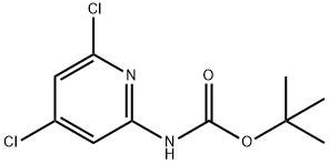 2-BOC-아미노-4,6-디클로로피리딘 구조식 이미지
