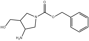 1-Cbz-3-aMino-4-hydroxy메틸피롤리딘 구조식 이미지