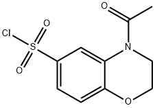 4-Acetyl-3,4-dihydro-2H-1,4-benzoxazine-6-sulfonyl chloride 구조식 이미지