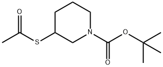 3-Acetylsulfanyl-1-Boc-piperidine 구조식 이미지