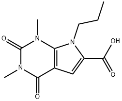 1,3-DiMethyl-2,4-dioxo-7-n-propyl-2,3,4,7-tetrahydropyrrolo[2,3-d]pyriMidine-6-carboxylic acid, 96% Structure