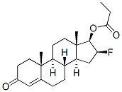 16-.beta.-Fluoro-17-.beta.- (1-oxopropoxy)-androst-4-en-3-one 구조식 이미지