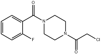 2-Chloro-1-[4-(2-fluoro-benzoyl)-piperazin-1-yl]-ethanone 구조식 이미지