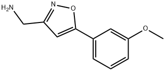 1-[5-(3-메톡시페닐)-3-이속사졸릴]메탄아민(SALTDATA:HCl) 구조식 이미지