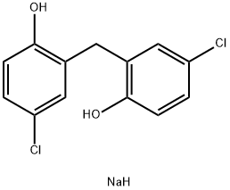 sodium hydrogen 2,2'-methylenebis[4-chlorophenolate] Structure