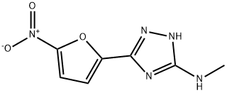 N-Methyl-5-(5-nitrofuran-2-yl)-1H-1,2,4-triazol-3-amine 구조식 이미지