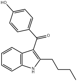 (2-BUTYL-1H-INDOL-3-YL)(4-HYDROXYPHENYL)METHANONE Structure