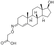 17BETA-HYDROXY-4-ANDROSTEN-3-ONE 3-[O-CARBOXYMETHYL]OXIME 구조식 이미지