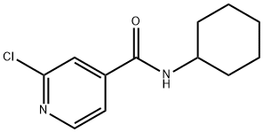 2-클로로-N-사이클로헥실피리딘-4-카복사미드 구조식 이미지