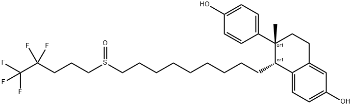 (5S,6S)-6-(4-hydroxyphenyl)-6-methyl-5-[9-(4,4,5,5,5-pentafluoropentyl sulfinyl)nonyl]tetralin-2-ol 구조식 이미지