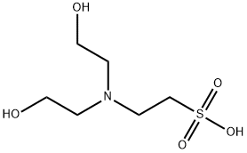 N,N-비스(2 하이드록시에틸)-2-아미노에탄설폰 산 구조식 이미지