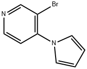 3-브로모-4-(1H-피롤-1-일)피리딘 구조식 이미지