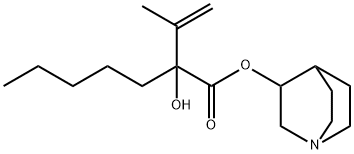 HEPTANOIC ACID, 2-HYDROXY-2-ISOPROPENTYL-, 3-QUINUCLIDINYL ESTER Structure