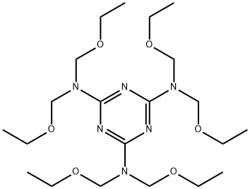 N,N,N',N',N'',N''-Hexakis(ethoxymethyl)-1,3,5-triazine-2,4,6-triamine Structure