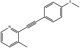 1-(4-(methylthio)phenyl)-2-(3-methyl-2-pyridyl)acetylene 구조식 이미지