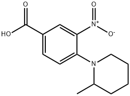 4-(2-Methyl-1-piperidinyl)-3-nitrobenzoic acid Structure