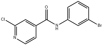 N-(3-bromophenyl)-2-chloropyridine-4-carboxamide 구조식 이미지